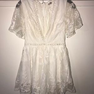 White Lace Romper